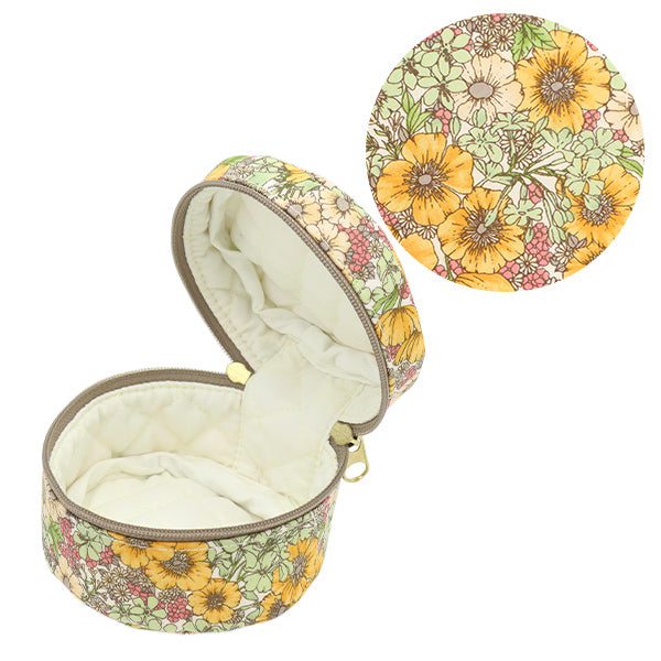작은 품목 홀더 "Liberty Fabrics Pouch Round 작은 p1-dc10480ye" 【Yuzawaya 오리지널】