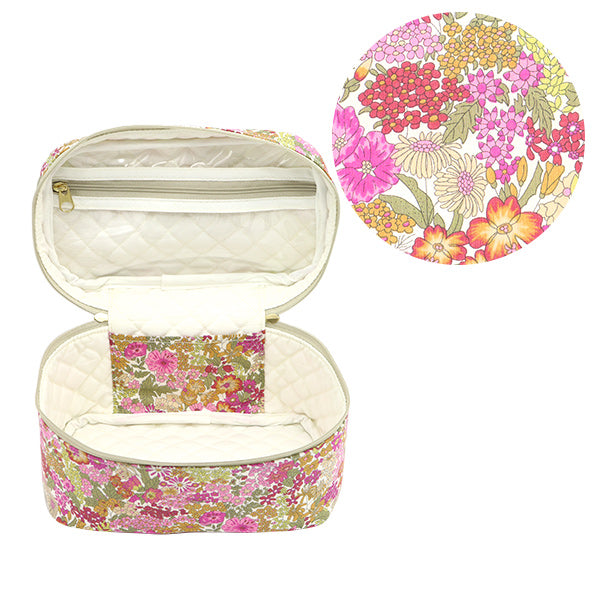 収納ケース 『リバティ・ファブリックス バニティボックス オーバル大 VA5-3631165JE』 【ユザワヤ限定商品】