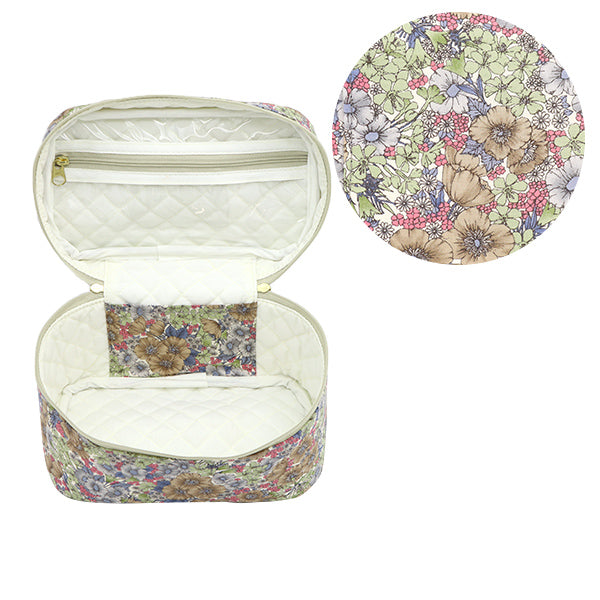 収納ケース 『リバティ・ファブリックス バニティボックス オーバル大 VA5-DC10480ZE』 【ユザワヤ限定商品】