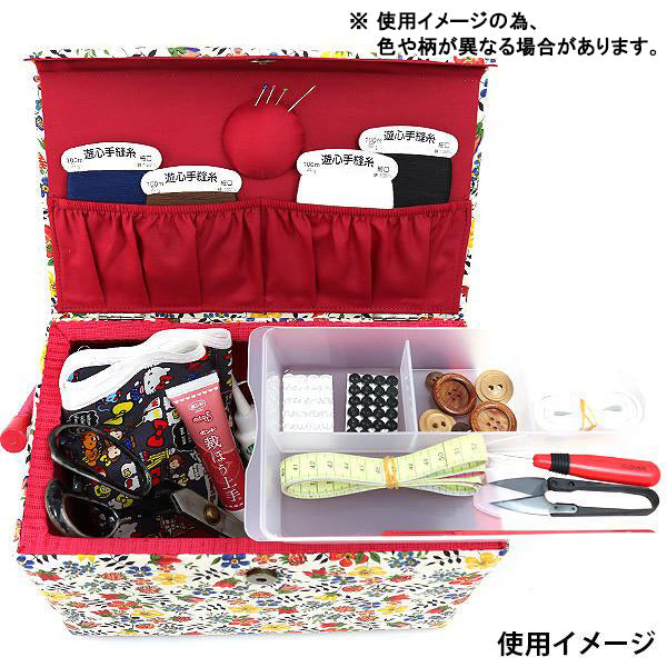 裁縫箱 『リバティ・ファブリックス ソーイングバスケット SO1-3634160YE』 【ユザワヤオリジナル】