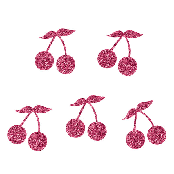 ワッペン 『キラキラアイロンシート さくらんぼ ピンク KR-01