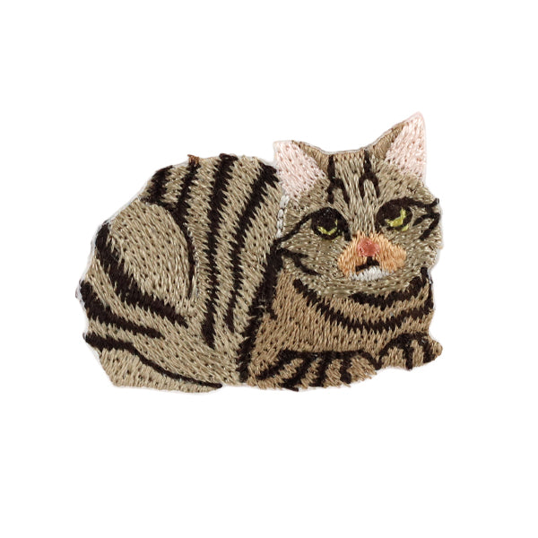 MORTEX ごねこ ワッペン 『ネコ!NEKO!ネコ! 香箱座り H459-162-7』 Hamanaka ハマナカ