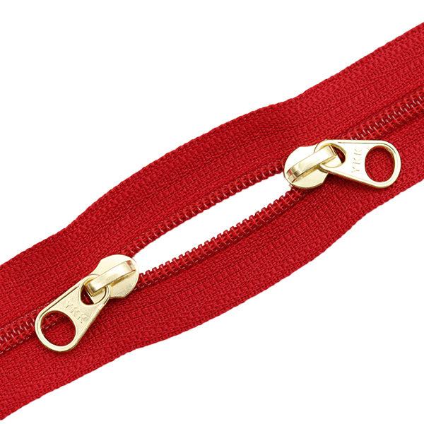 سحاب "لفائف فتح فتحة مزدوجة"سحاب لون 30 سم 519 الأحمر 3CFCH30GWYZ" YKK