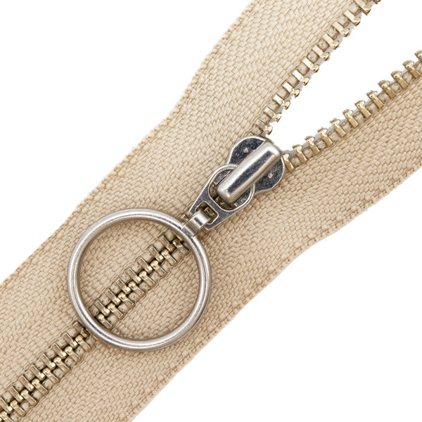 Reißverschluss "20 cm Beige mit Metallring, 572 Farbe 3YACUR-20YZ" YKK