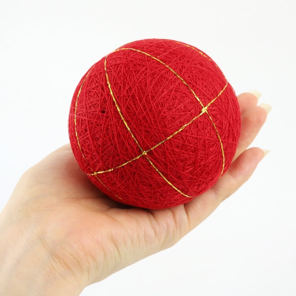 手まり土台 『手まり用 地巻き済みてまり芯 赤 803』 Fujix フジックス