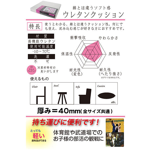 Nacktkissen "Urethankissen 50x50 cm"