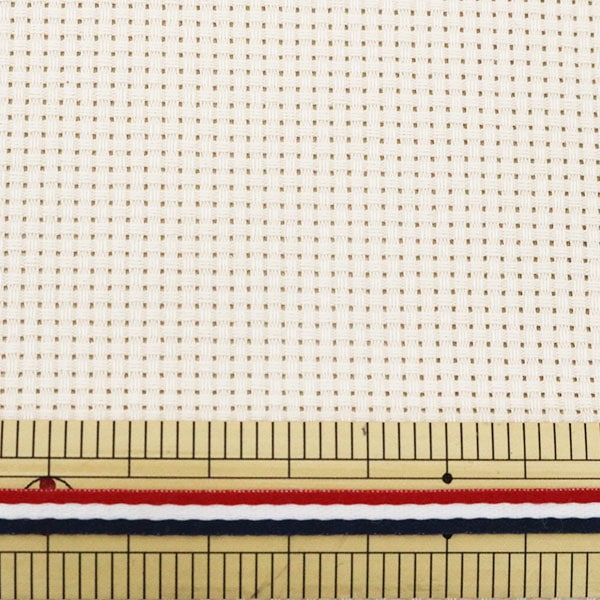 Tissu à broder "PuriTissu coupé Java Cross 45 (amende) 11 COMPT 45 IVORY 23800-35" Lecien Lecien Cosmo cosmo