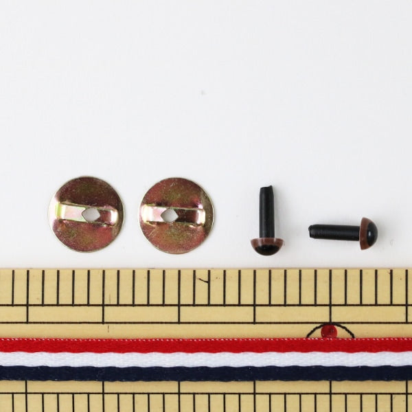 أجزاء العين اليدوية "Amigurumi EYE Crystal Eye 4.5mm Brown" Hamanaka