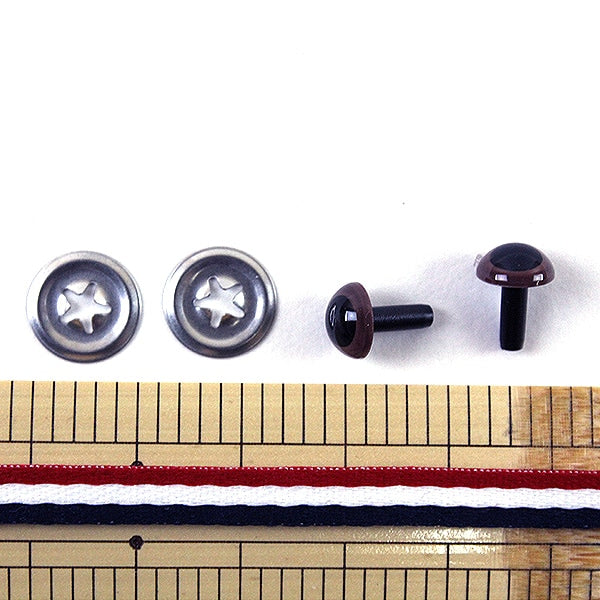 أجزاء العين اليدوية "Amigurumi EYE Crystal Eye 7.5mm Brown" Hamanaka