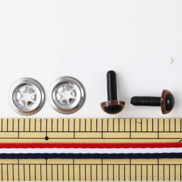 أجزاء العين اليدوية "Amigurumi EYE Crystal Eye 9mm Brown" Hamanaka