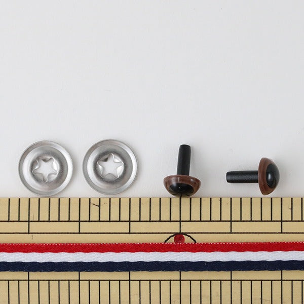 أجزاء العين اليدوية "Amigurumi EYE Crystal Eye 16.5mm Brown" Hamanaka