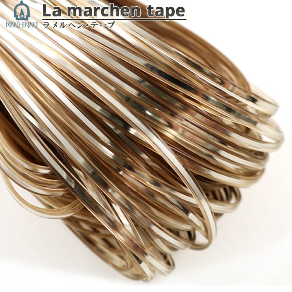 شريط صناعة يدوية "شريط La Fairy Tale مقاس 1.5 مم 60 متر ذهبي" MARCHENART Fairy Tale Art