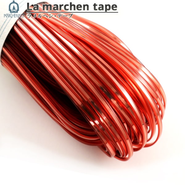 شريط صناعة يدوية "شريط La Fairy Tale مقاس 1.5 مم 60 متر أحمر" MARCHENART Fairy Tale Art