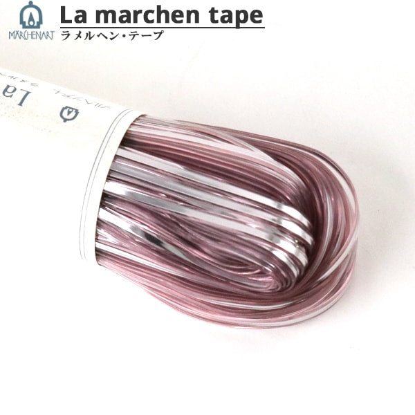 شريط صناعة يدوية "شريط La Fairy Tale 3 مم 50 متر وردي مسحوق" MARCHENART Fairy Tale Art