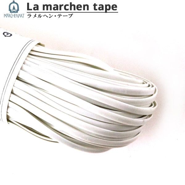 شريط صناعة يدوية "شريط La Fairy Tale 3 مم 50 متر مينا أبيض" MARCHENART Fairy Tale Art