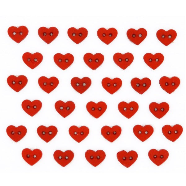 按鈕“冷藏鈕扣毫米紅色的心”打扮