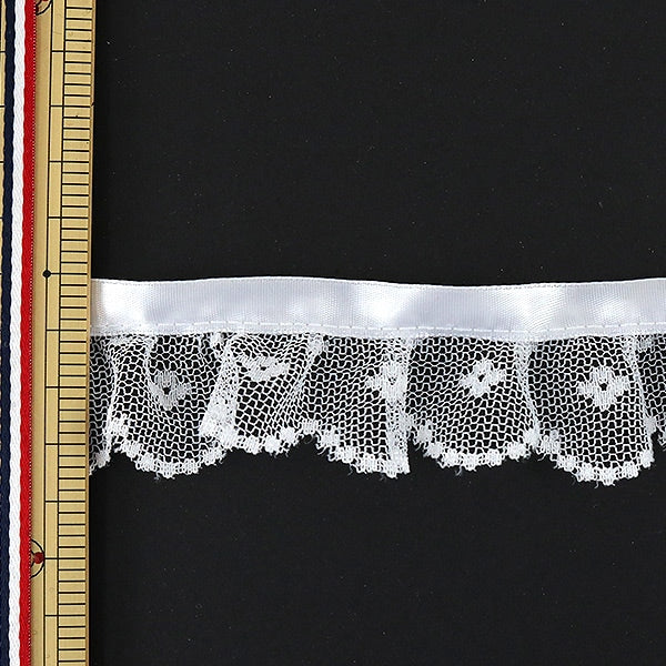 【数量5から】 レースリボンテープ 『レース 白 029574 K029 チープレース』