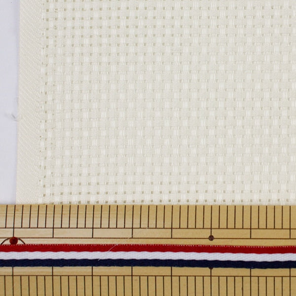 【数量1から】 刺しゅう布 『マンセル ジャバクロス細目 11カウント 45目 オフホワイト』 mansell マンセル