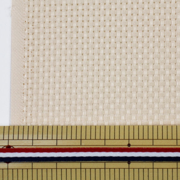 【数量1から】 刺しゅう布 『マンセル ジャバクロス細目 11カウント 45目 アイボリー』 mansell マンセル