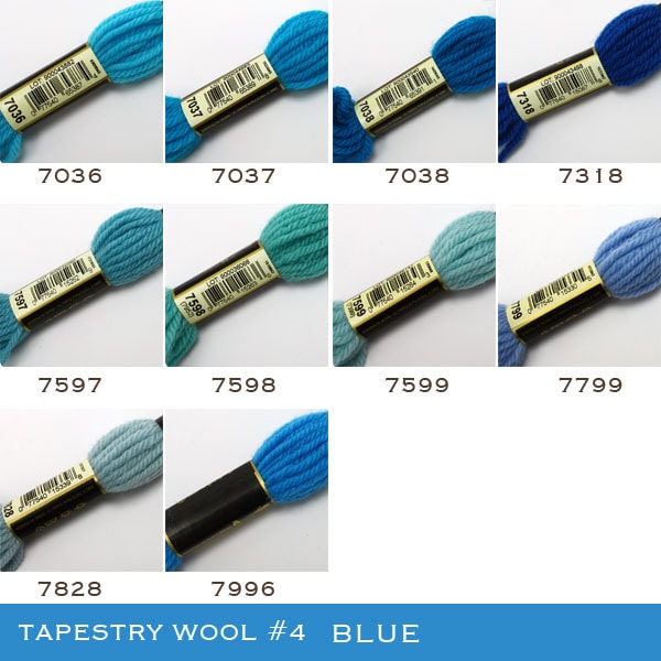 BordadoHilo "Bordado DMC No. 4Hilo Tapestry lana azul 7598" Dmc diementsea