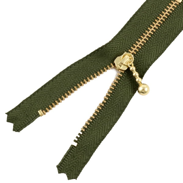 Reißverschluss "Gold Reißverschluss mit Ball 10 cm 566 Farbe" YKK