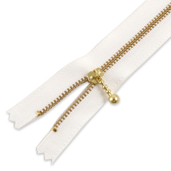 سحاب "سحاب ذهبي مع خرز 12سم اللون 501" YKK