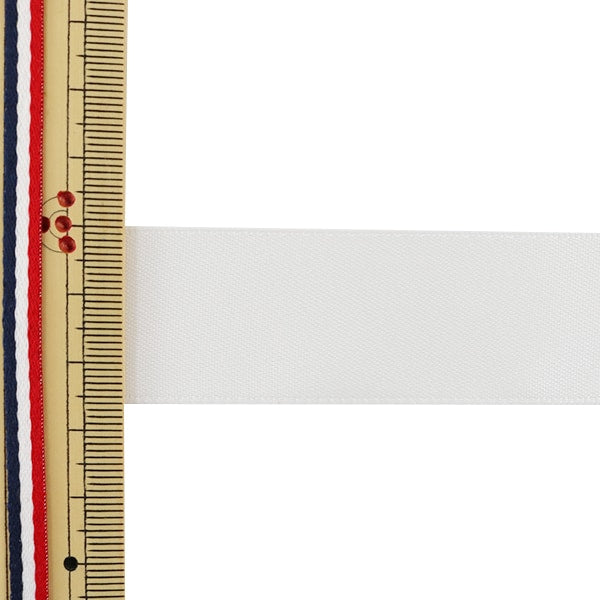 リボン 『両面サテンリボン オフホワイト 25mm×3m』