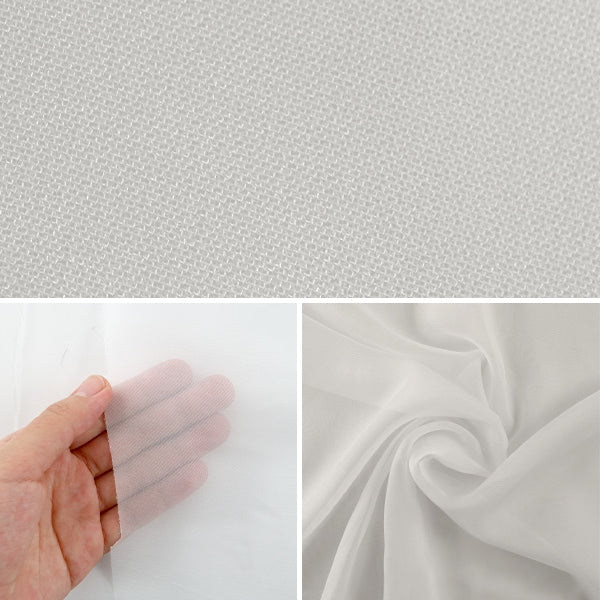 【数量5から】 生地 『コスチューム30Dシフォン CCF6300-01WH ホワイト』