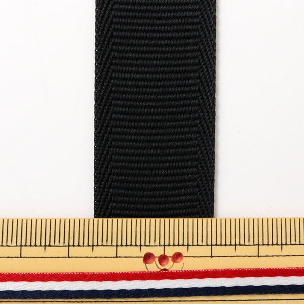 【数量5から】 芯地テープ 『ナイロンベルト 25mm巾 黒』