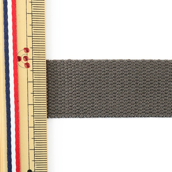 【数量5から】 手芸テープ 『リバーシブルテープ 25mm グレー×グレーベージュ』