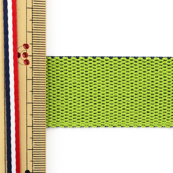 【数量5から】 手芸テープ 『リバーシブルテープ 30mm グリーン×ネイビー』