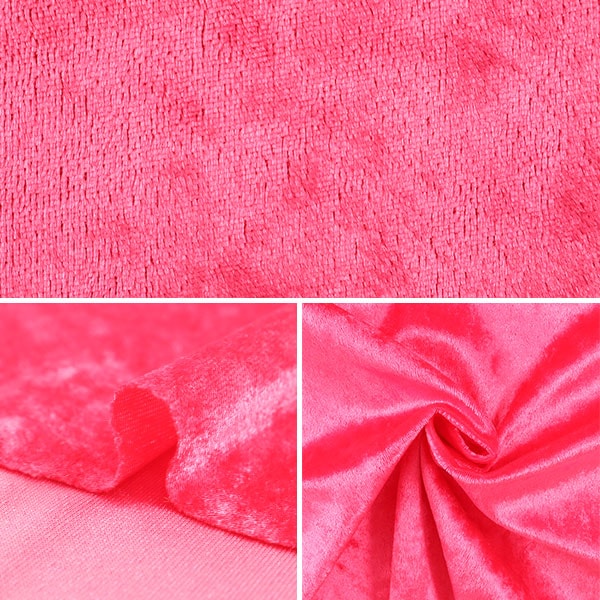 【数量5から】 生地 『クラッシュベロア ショッキングピンク GD3300-142』