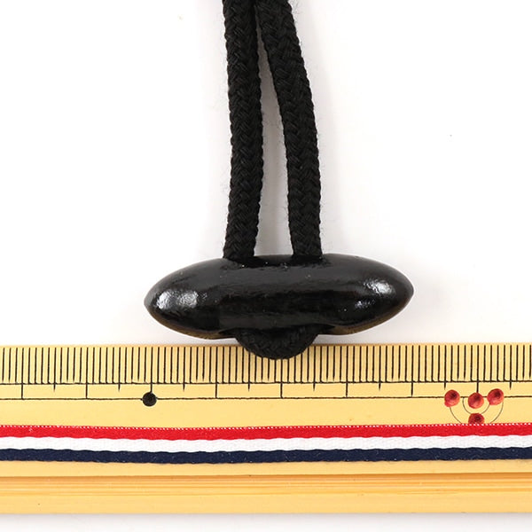 ボタン 『皮付きダッフルボタン 40mm 黒』 KIYOHARA 清原