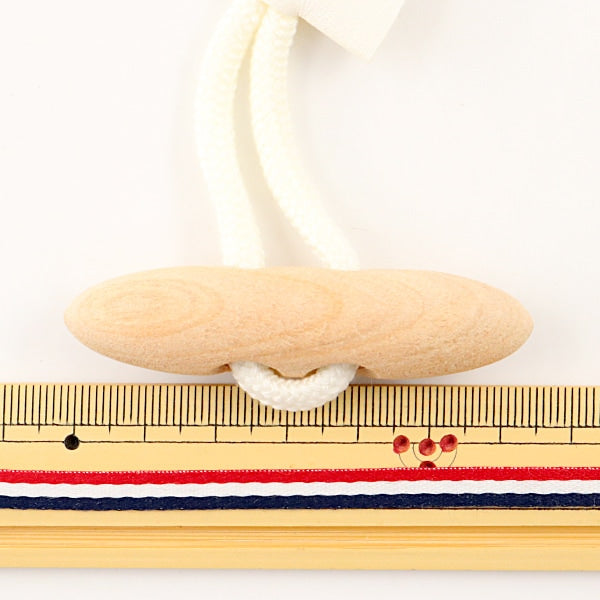 ボタン 『皮付きダッフルボタン 65mm 白』 KIYOHARA 清原