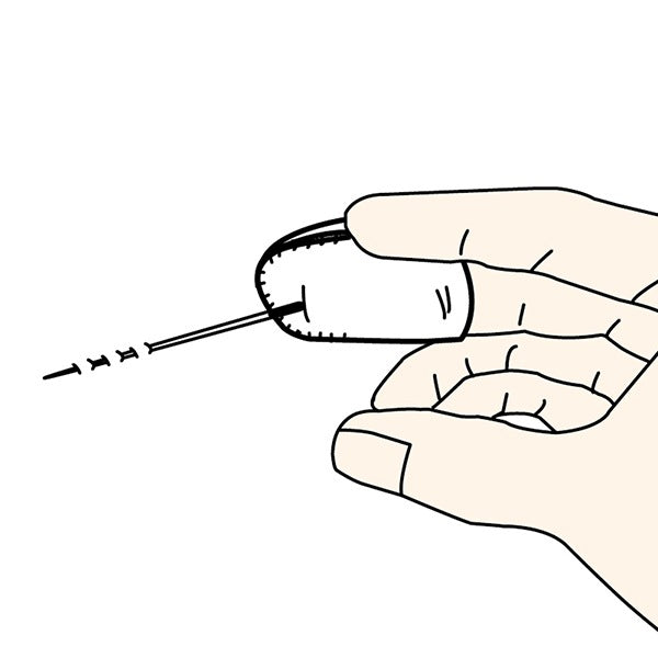 指抜き 『皮シンブル ソフト M 57-340』 Clover クロバー