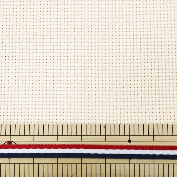 Tissu à broder "PuriTissu coupé Java Cross 65 16 compte 65 Ivory 265100-35" Lecien Lecien Cosmo cosmo