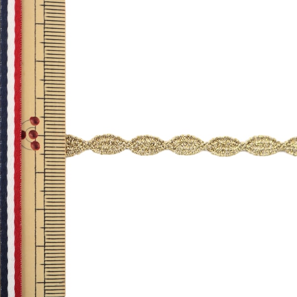 【数量5から】 レースリボンテープ 『ラメトーション 約5mm幅 ゴールド 2103G』