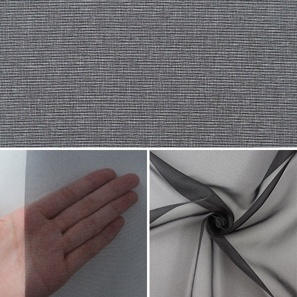 【数量5から】 生地 『スパーククレポン 1213-BK』