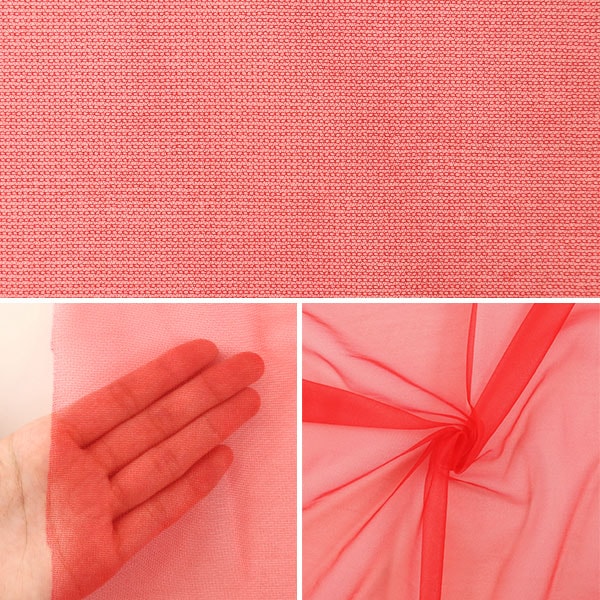 【数量5から】 生地 『スパークハーフ レッド 477-5』