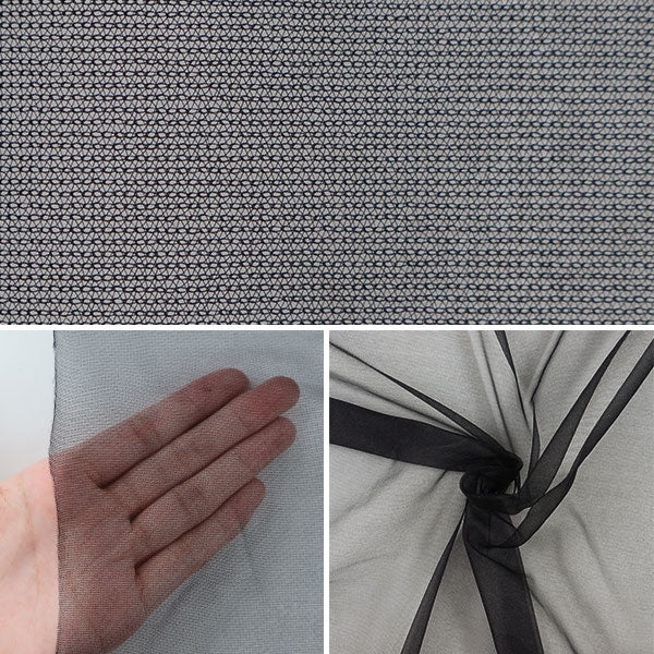 【数量5から】 生地 『スパークハーフ 黒 477-11』