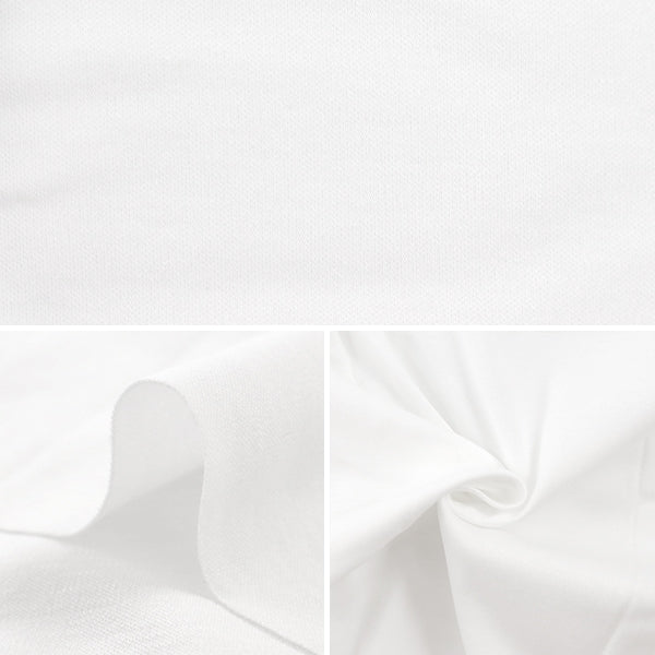 生地 『保湿素材オアシスロード 綿60スムース カットクロス 約75×60cm ホワイト C-209-1』