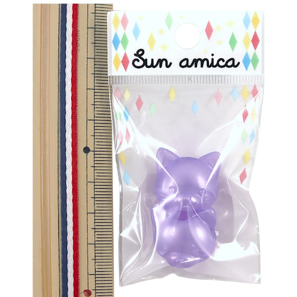 Handicraft parts "Loop End Cat Pearl Purple Ren-03"