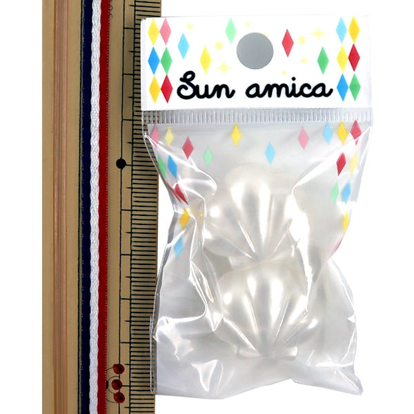 Handicraft parts "Loop End Shell Pearl White RSH-01"