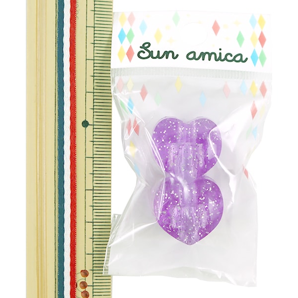 Handicraft parts "Loop End Heart Jewelry Grape RJH-03"