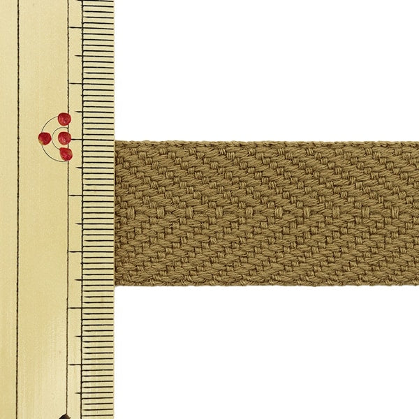 【数量5から】 手芸テープ 『太綾テープ 25mm #525 薄茶』