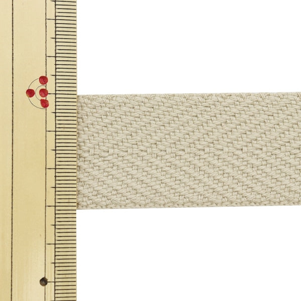 【数量5から】 手芸テープ 『太綾テープ 30mm #523 ベージュ』