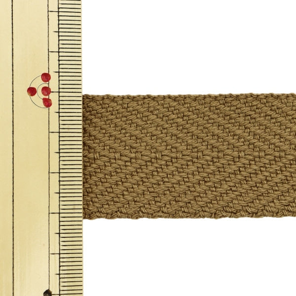 【数量5から】 手芸テープ 『太綾テープ 30mm #525 薄茶』