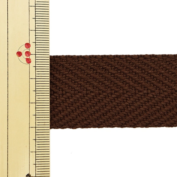 【数量5から】 手芸テープ 『太綾テープ 30mm #527 焦茶』