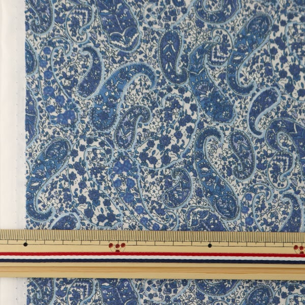 【数量5から】 生地 『60ローン FlownnyII レトロ小花 ブルー NFA-1010-12A』 KOKKA コッカ