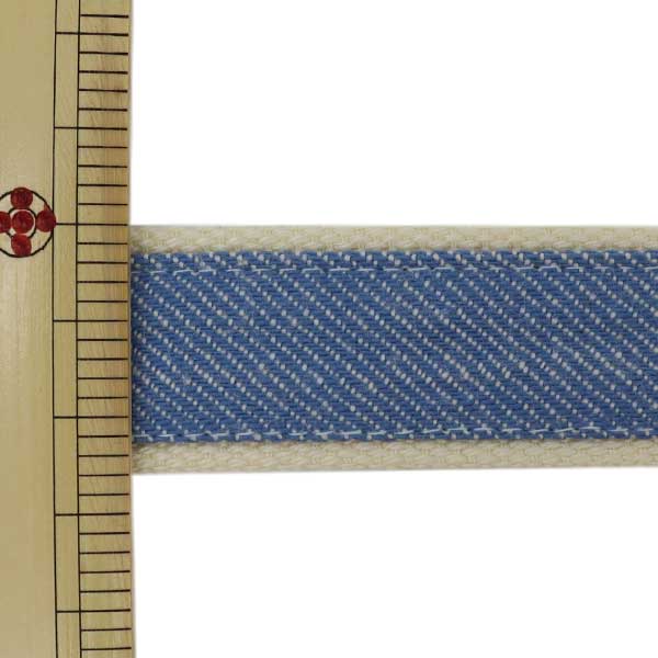 【数量5から】 手芸ブレード 『デニムテープ 幅約2.5cm 青 TPDN-L』 KIYOHARA 清原